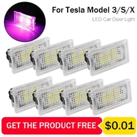 led car light ultra bright for tesla model x model s model 3 luces wireless easy plug auto interior footwell trunk ambient lamp