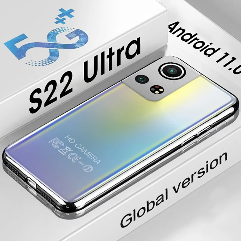 

S22 Ultra 5g Smartphone Android 11.0 16gb + 512gb Featured Phone 24mp + 48mp Mobile Phone Global Version Unlocked Cell Phones
