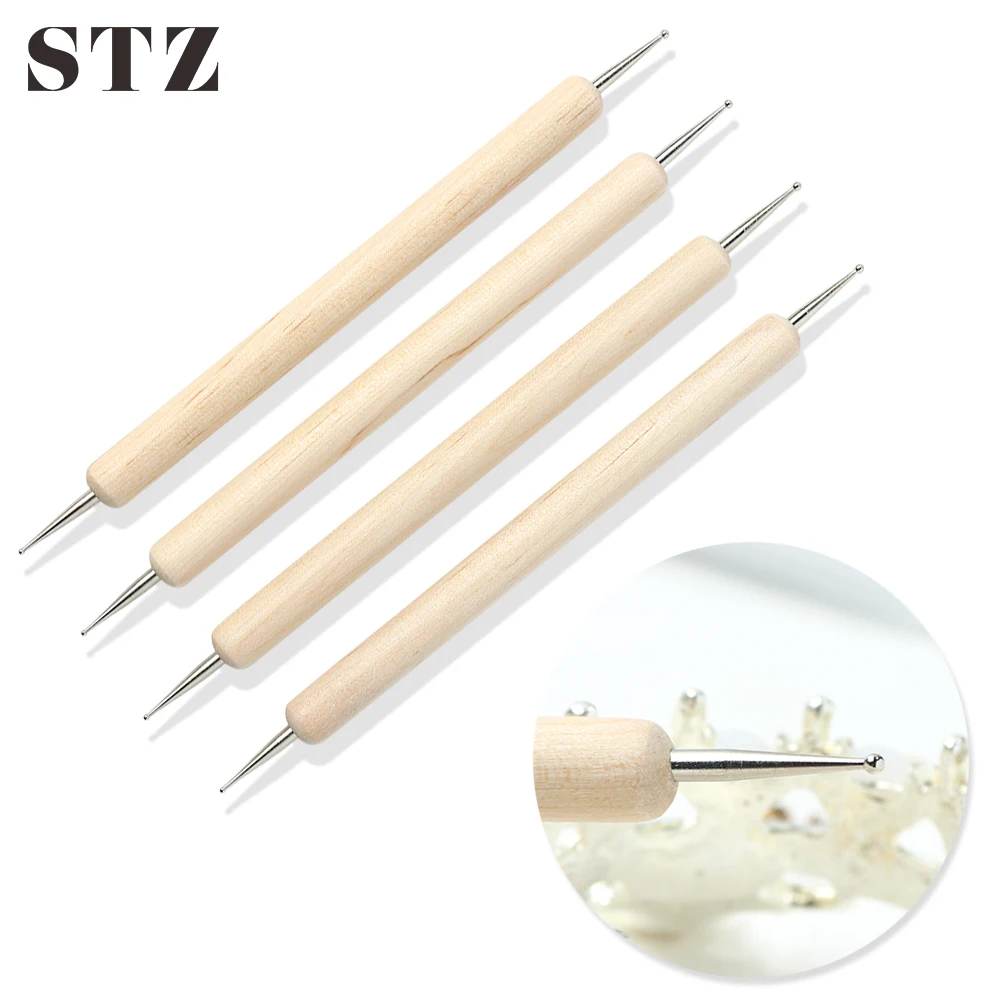 STZ 4 шт профессиональный дизайн ногтей точечная ручка для УФ гелевой живописи