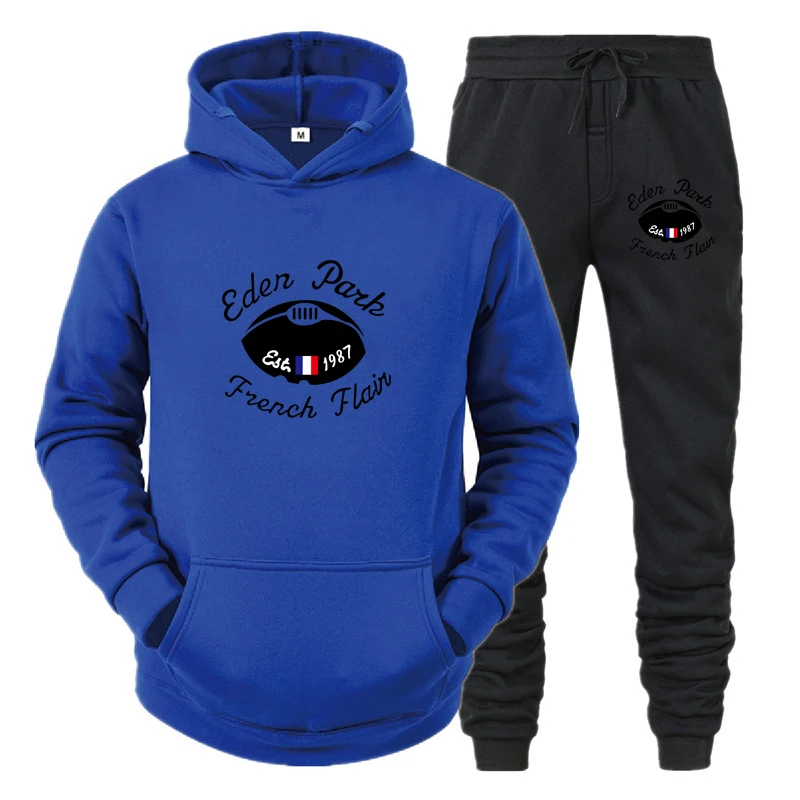 

Winter Brand France Rugb Men Sets Tracksuit Autumn New Men's Hoodies + Sweatpants Two Piece Suit Hooded Casual Set Male Clothes