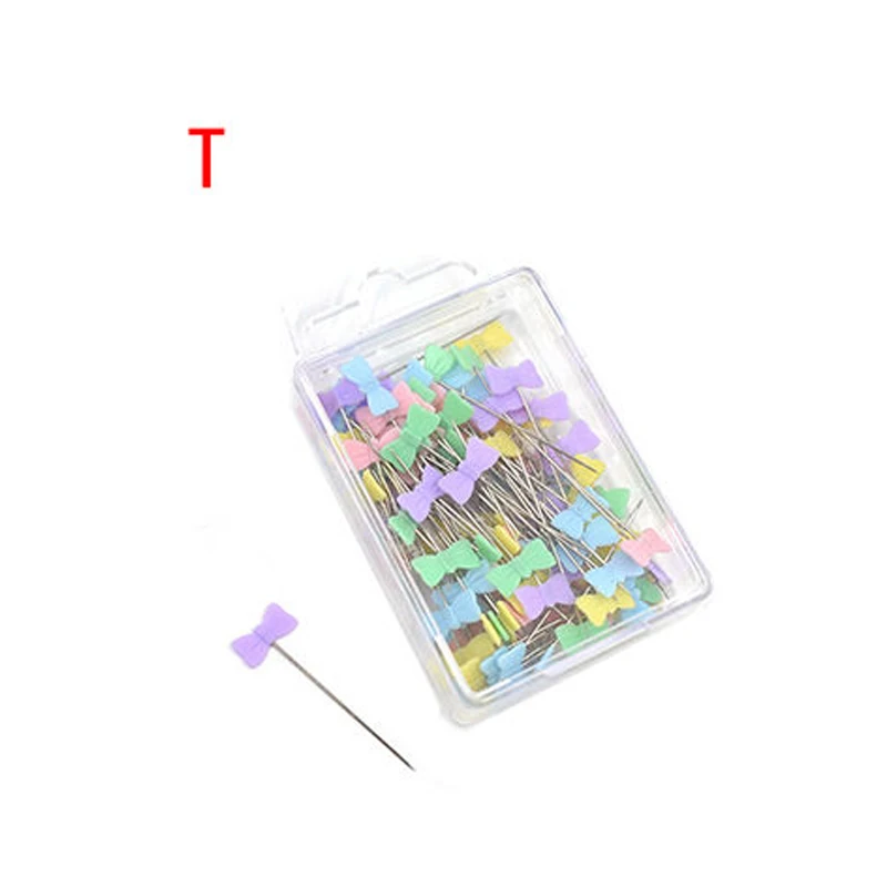 Style 1(100pcs) Лоскутный инструмент для вышивки цветок кнопка головы шпильки иглы для вышивания для DIY лоскутное инструмент Аксессуары для шитья - Цвет: Style 1(100pcs)