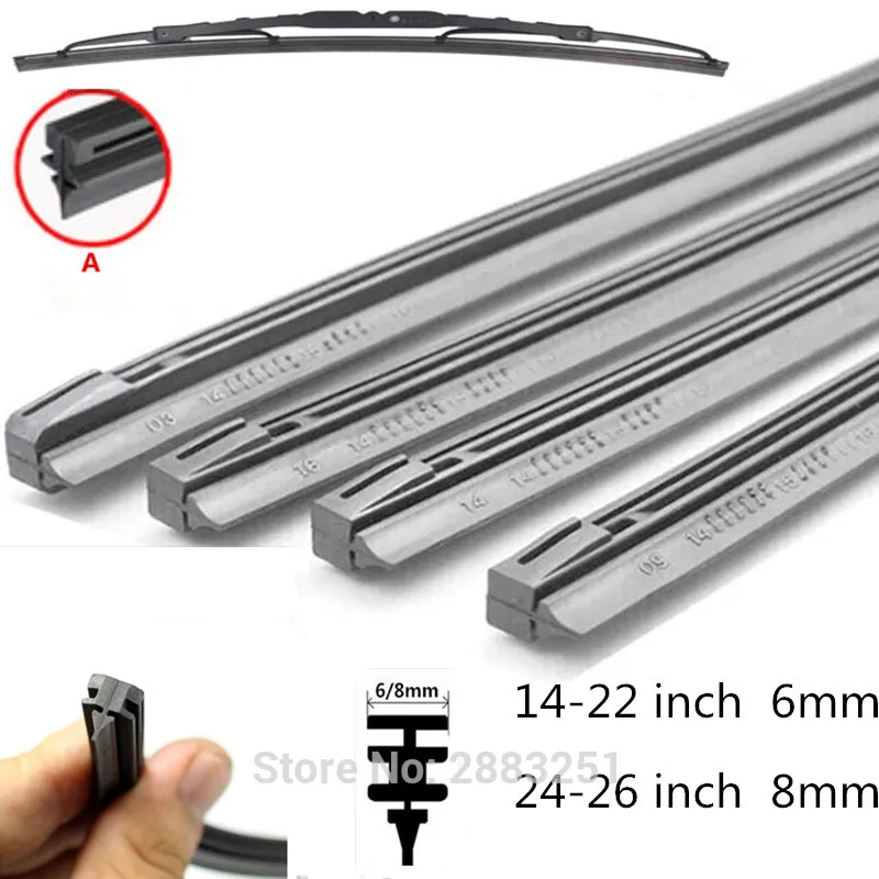 

For nissan tiida teana juke note x trail x-trail t32 TEANA altima Accessories Car Windshield Wiper Rubber strip Blade (refill)