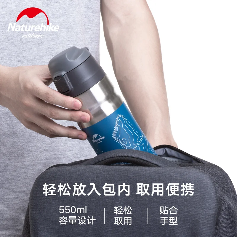 

Naturehike Water Bottle Bounce Cover Thermos Cup 316 Stainless Steel Color Sticker Portable Travel Kettle Cup