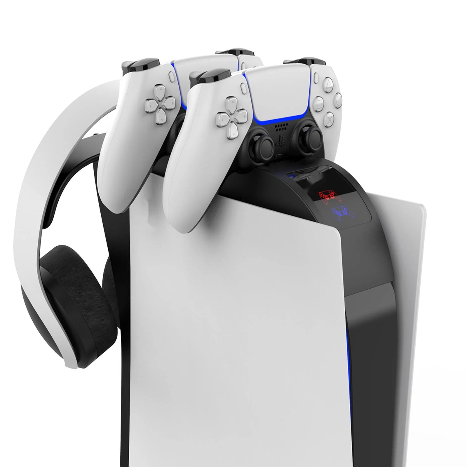 

Ps5 vertical 2-in-1 cooling fan, dual charging controller, headset suspension, 3 fans, ps5 charging station