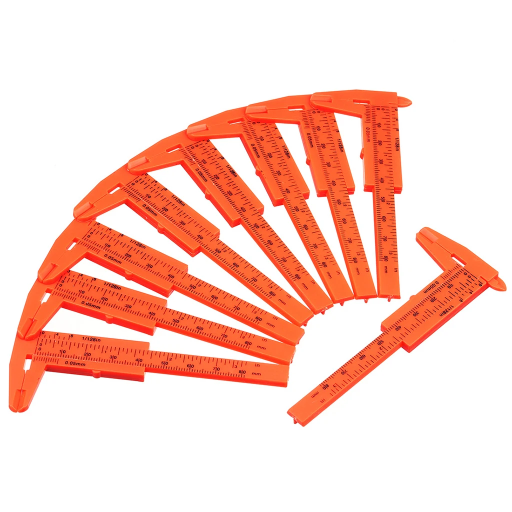 

5pcs Plastic Ruler Sliding 80mm Vernier Calipers Gauge For Jewelry Measure