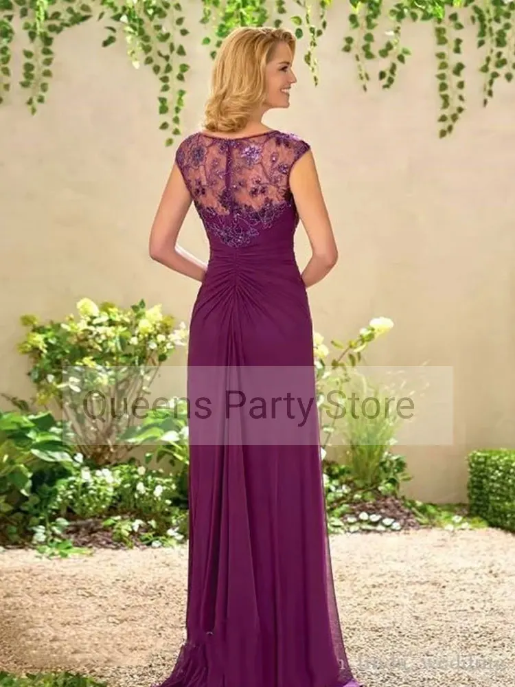 

Jewel A-line Evening Dresses Floor length Sweep/Brush Applique Sleeveless Party Dresses Zipper Fold\Ruffle Draped Party Gowns