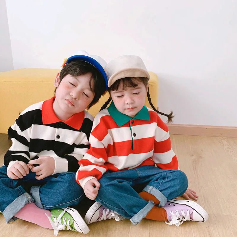 Детская одежда из Южной Кореи Детский свитер весна 2020 новый стиль отложной