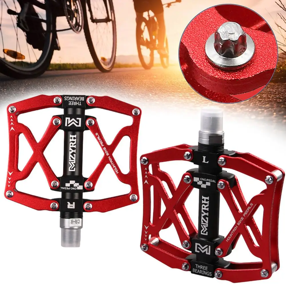 

9/16" Flat Bike Pedals MTB Road 3 Sealed Bearings Bicycle Pedals Mountain Bike Pedals Wide Platform Cycling Accessories