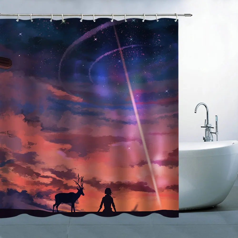 

Декоративная занавеска для душа на тему мультфильмов, водонепроницаемая занавеска для ванной, занавеска для ванной, крышка для купания, зан...