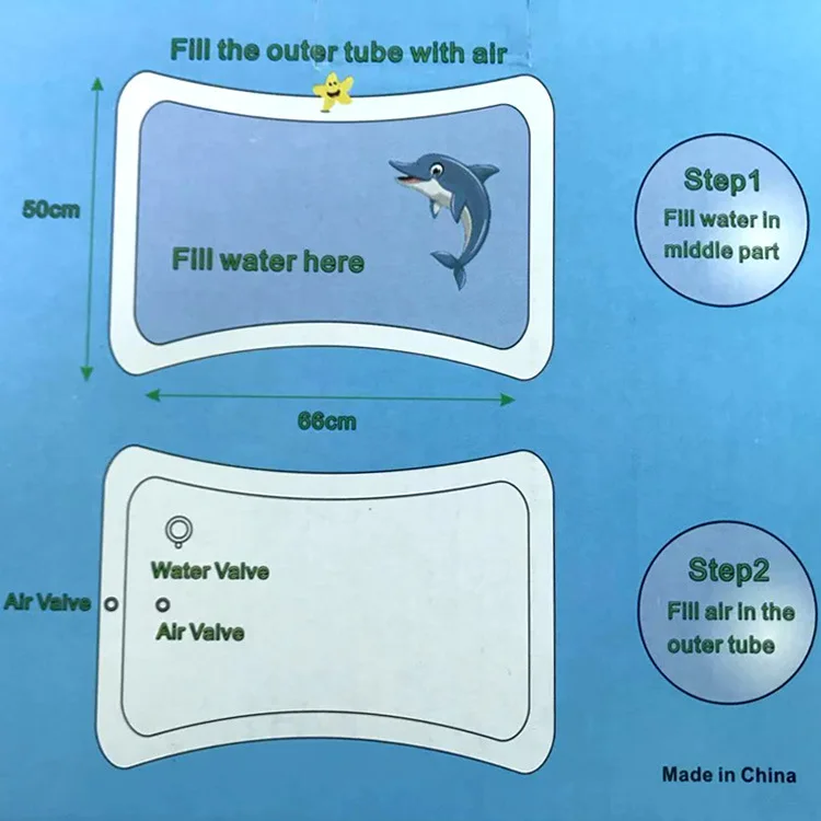 

Baby Kids Water Play Mat Toys Inflatable PVC infant Tummy Time Playmat Toddler Activity Play Center Water Mat for Babies