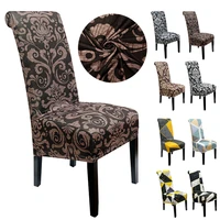 xl size printed chair cover bohemian style high back chair covers for dining room wedding hotel banquet stretch decor seat case