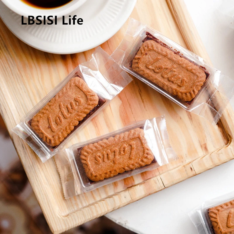 LBSISI Life 100 шт. карамельный упаковочный пакет для печенья снежных хлопьев