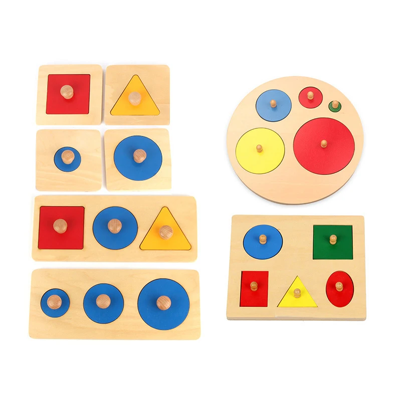 

Wooden Geometric Shape Puzzle Board Game Kids Educational Jigsaw Stacker Toddler Wooden Toys For Children Montessori Kids Toys