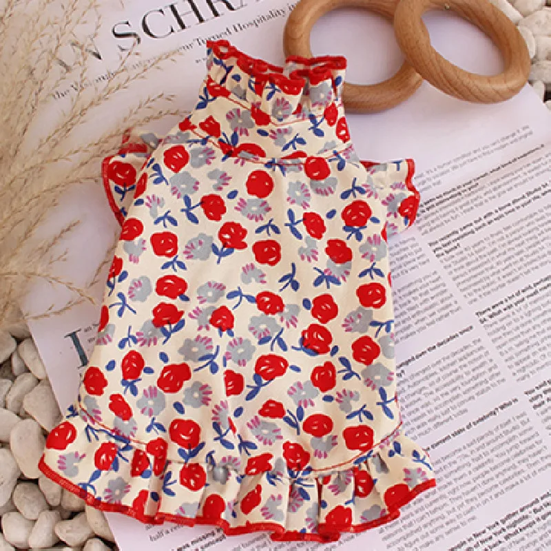 

Cute Girl Dog Clothes Dress Cat Puppy Pet Skirt Summer Small Dog Costumes Yorkshire Chihuahua Pomeranian maltese Poodle Clothing