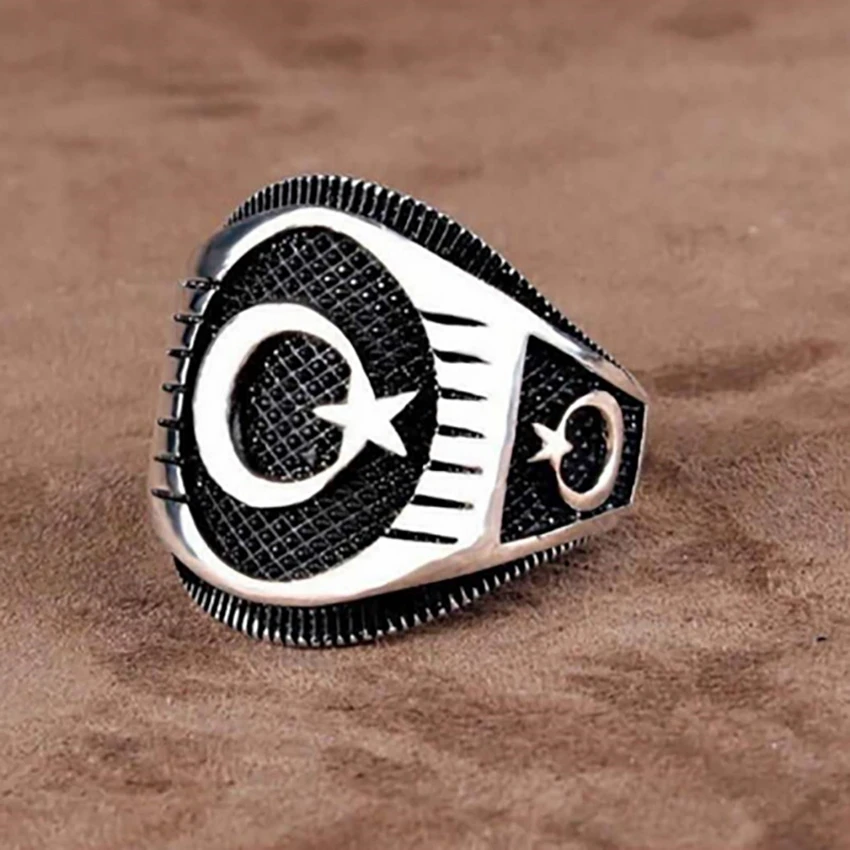 

Vintage Fashion Moon In Love With Stars Rings for Men Engagement Party Wedding Jewelry Hand Accessories