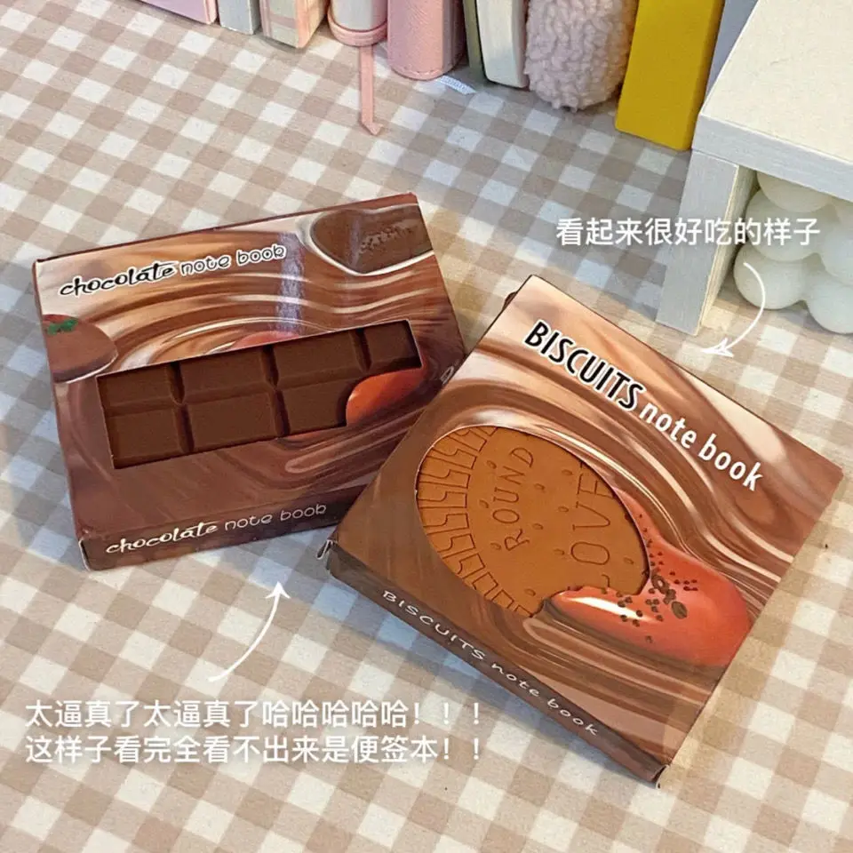 1pcs 80 Sheets Mini Memo Pads Cute Notebook Biscuit Chocolate Note Book Daily Tabs Office Decor School Korean Stationary | Канцтовары