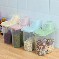 plastic cereal storage container food flour grain airtight pantry legume cereals vacuum pasta storage box kitchen bottles jars