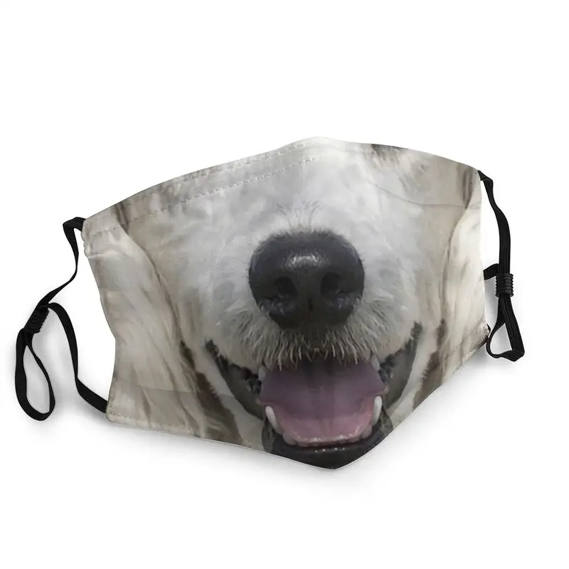 

Funny Poodle Dog Nose Reusable Face Mask Adult Unisex Pet Mask Anti Haze Dustproof Protection Cover Respirator Mouth Muffle