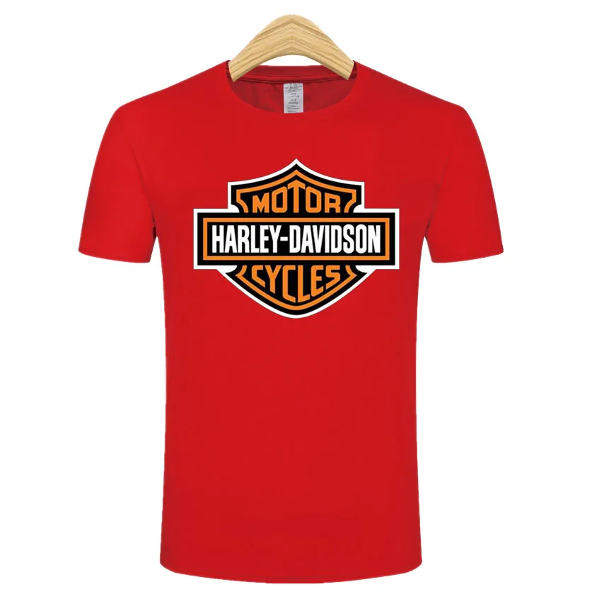 

Men's short sleeve car logo printed T-shirt summer casual men's solid color cotton T-shirt fashion Harajuku men