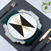 table plates kitchen device sets gold stainless steel knife fork spoon dinnerware set bone china full tableware of plates gift