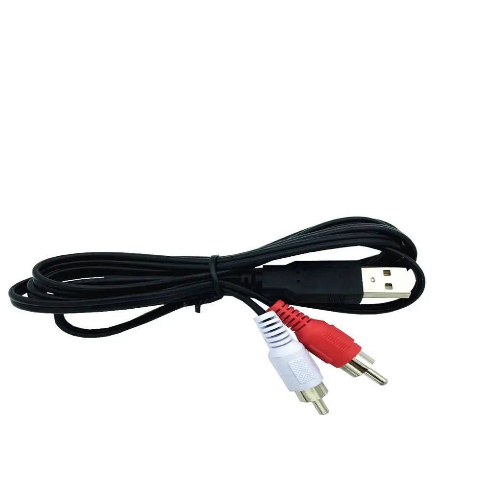 Кабель USB A Male-2 RCA Phono AV адаптер для ПК ТВ Aux аудио и видео 1 5 м | Электроника