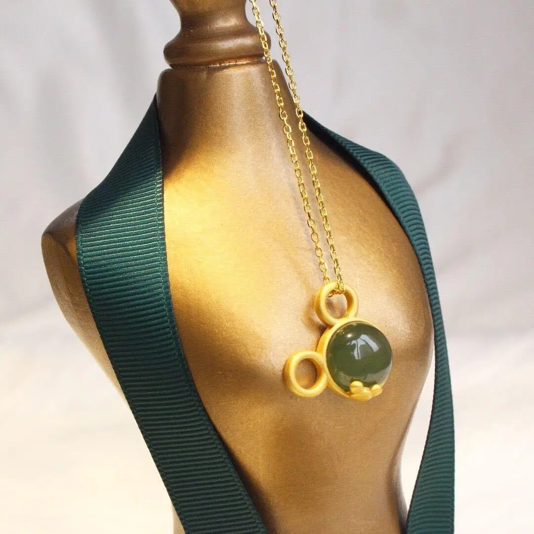 

Year of Birth Zodiac Rat Necklace S925 Sterling Silver Clavicle Chain Yellow Gold Gift for Ladies Simple Japanese and Korean 925