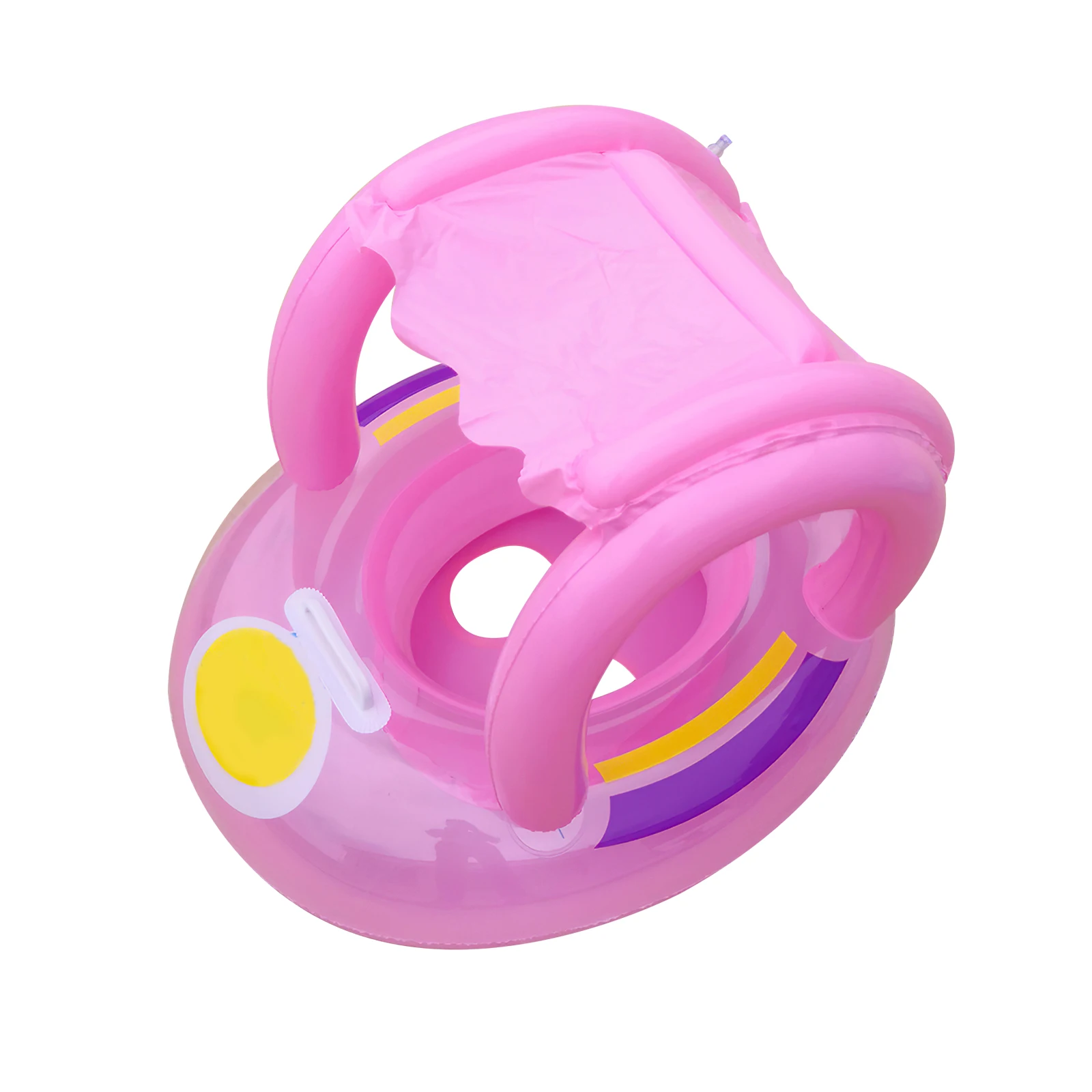 

Outdoor Inflatable Swimming Float Swimming Ring Easy to Use Shading Baby Flotation Seat Safety Pool Float with Sun Protection