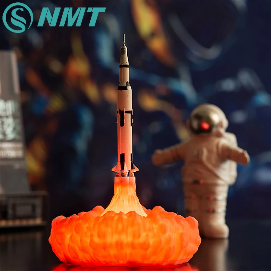 

Прямая поставка, 3D печать, Луна, Космический Шаттл, лампа, USB-зарядка, ночник, новинка, ракетная лампа s для любителей космоса, детей