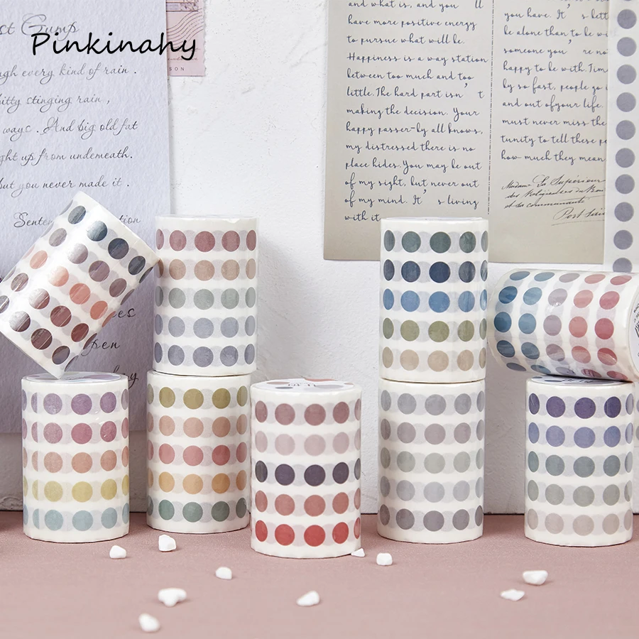 Красочные точки васи лента японская бумага DIY планировщик Маскировочная клейкие