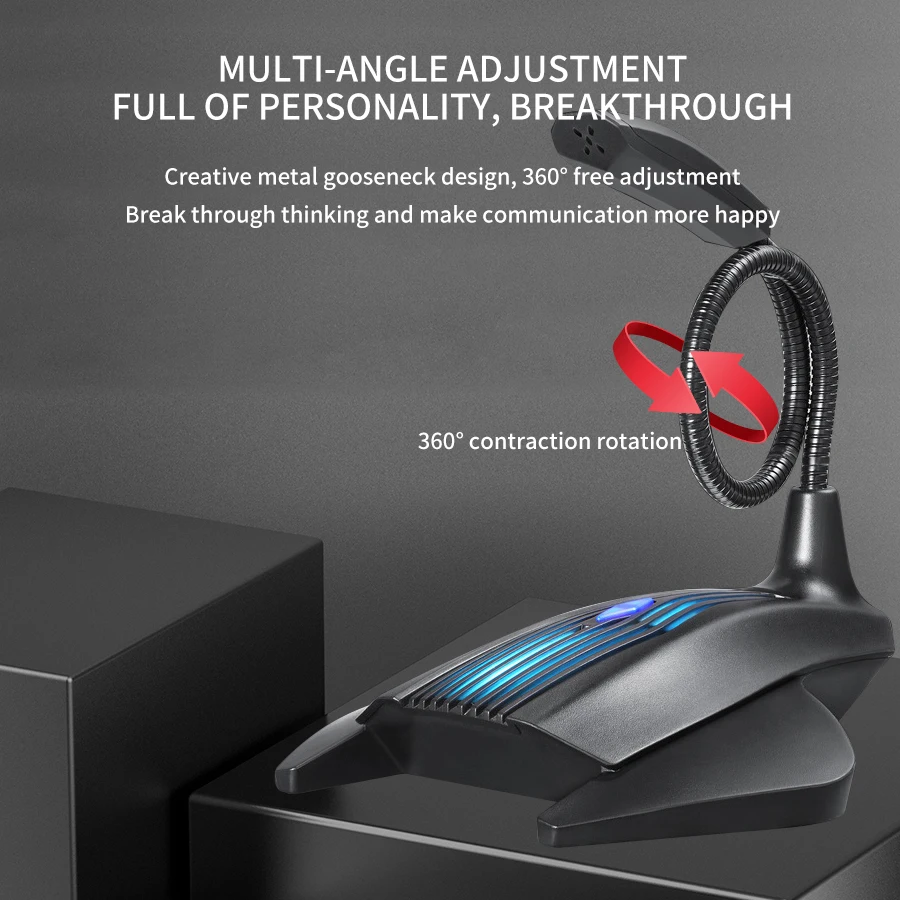 MAMEN Cool HD Vioce микрофон USB чистый звук Gooseneck конденсаторный микрофон 100-10 к Гц игровой микрофон для IOS/Android/PC