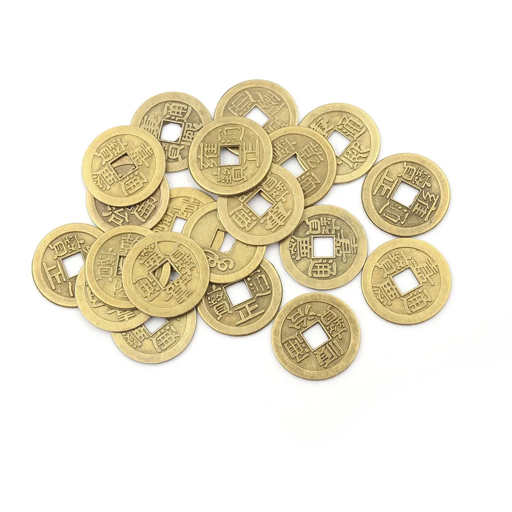 

20PCS/lot Chinese Feng Shui Fortune Luky Coin For Wealth Success Lucky Emperor Qing Oriental Money Home Decoration Random