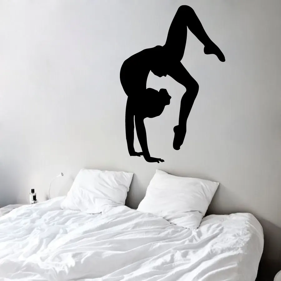 

Wall Decal Gymnast Sport Gymnastics Art Mural Vinyl Wall Stickers Kid Nursery Baby Room Bedding Yoga Home Decor 184