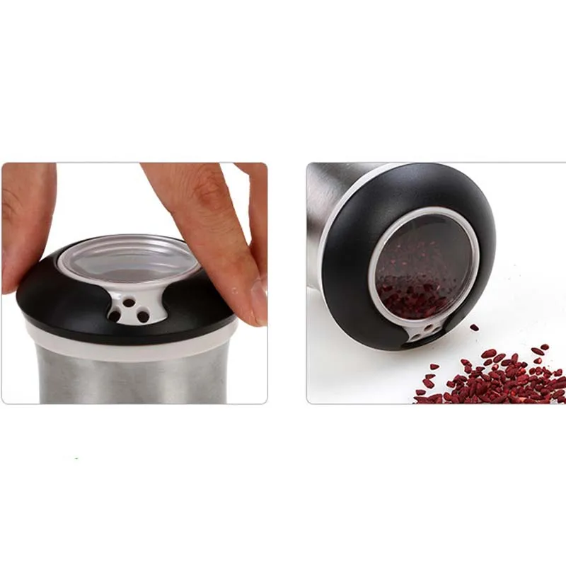 7 Pcs/Set Rotatable Pepper Shakers Stainless Steel Magnetic Cans Set for Spice Salt Jars Coffee Condiment Sauce Storage Box | Дом и сад