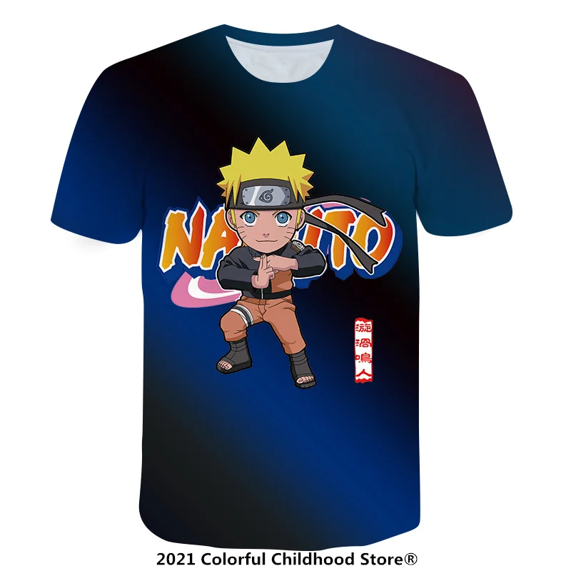 

NÎ±ruto Sasuke Anime Fashion T-shirt Boys and Girls Summer T-shirts