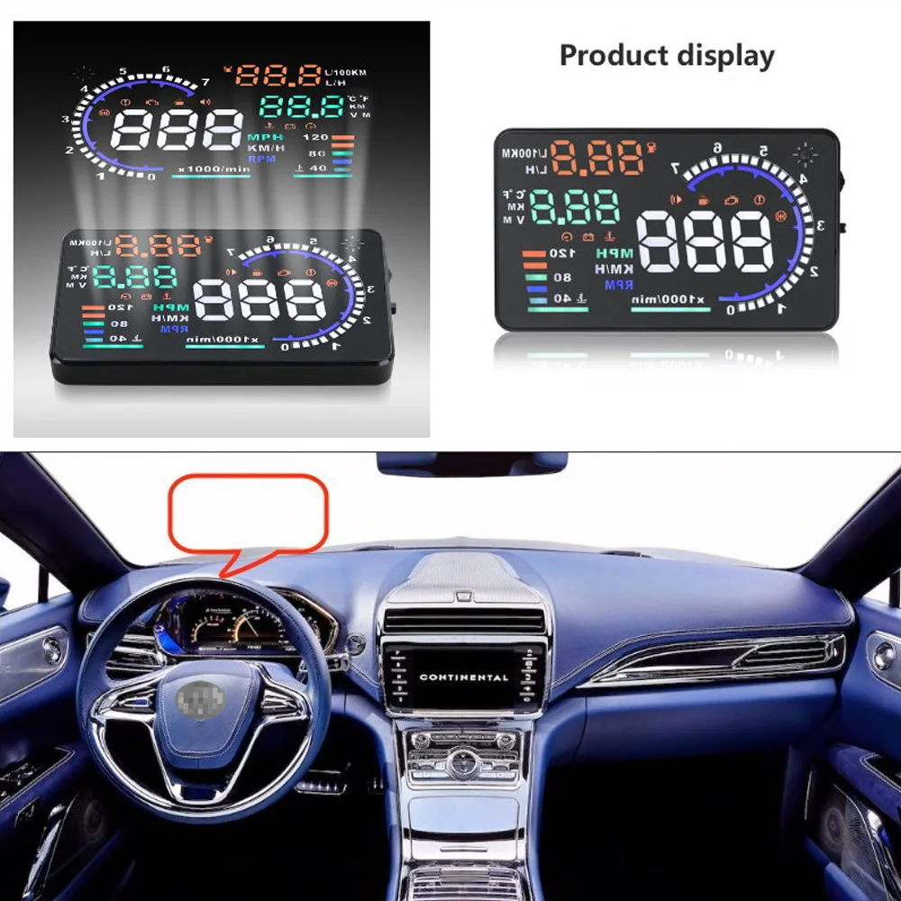 For Lincoln Continental/Navigator 2015 2016 Safe Driving Screen Car HUD Head Up Display Projector Refkecting Windshield