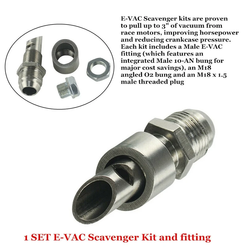 

Universal Stainless Steel E-Vac Scavenger Kit Includes T304 Ss E-Vac Fitting