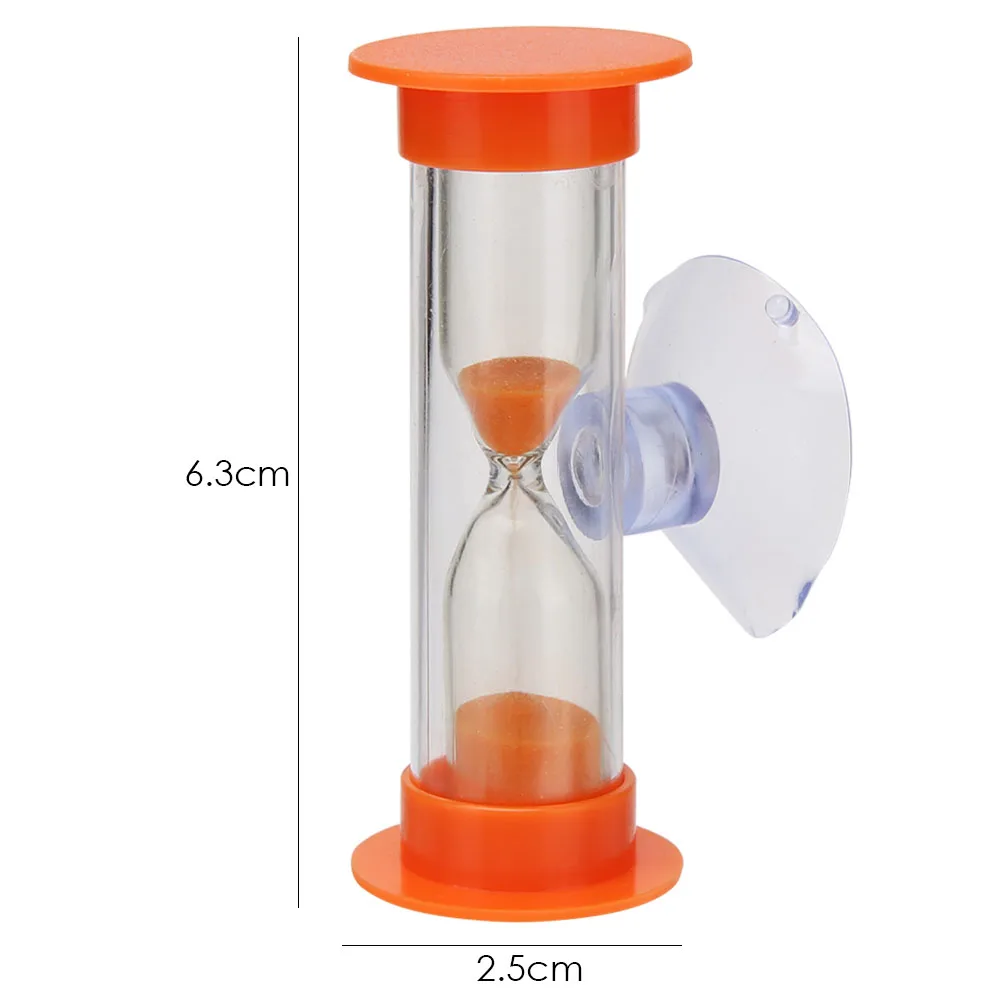 

2/3min Creative Plastic Hourglasses with Suction Cup Teeth Brushing Sandglass Timer Children Time Toys Gift Home Decoration