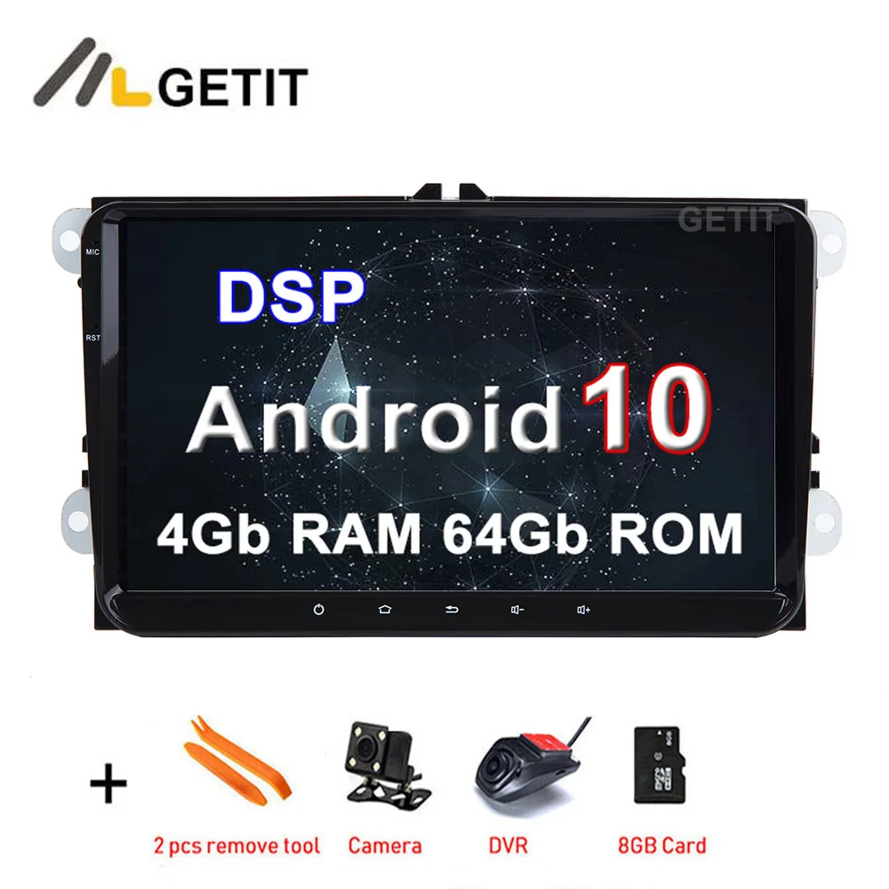 9 &quotDSP Android 10 автомобильный DVD стерео радио GPS для VW PASSAT CC Jetta Golf 5 6 Tiguan polo Leon Toledo Touran