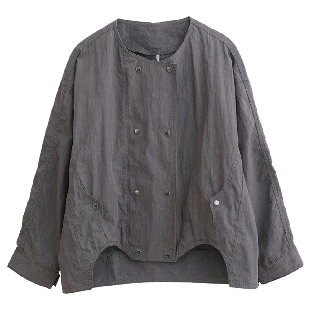 

New Spring Jackets Good Quality Ladies Basic Street Women Short Leisure Jacket Cotton Irregular Loose Tops Female