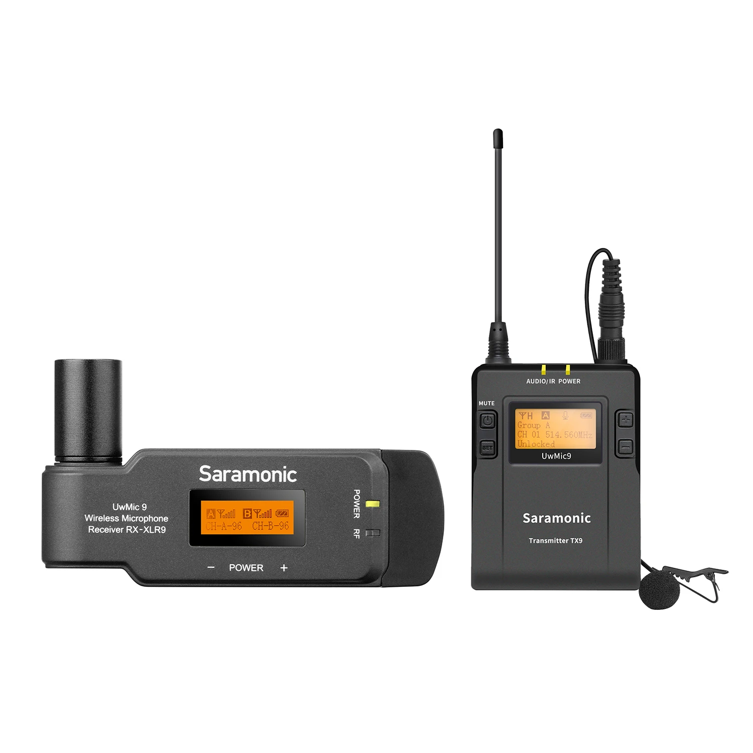 Saramonic UwMic9 Kit7 Wireless Lavalier Microphone with Transmitter &amp XLR Battery Grip Receiver for Camera Camcorder | Электроника