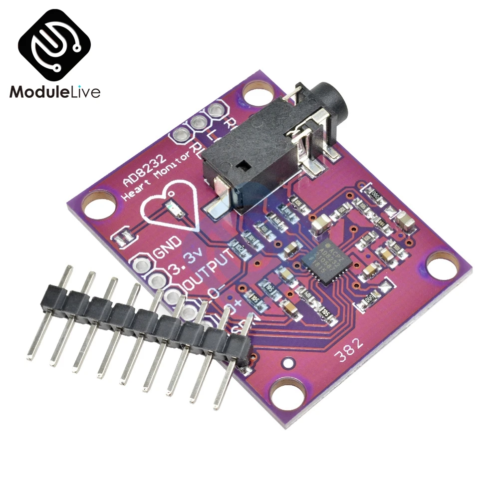 AD8232 Single Lead Heart Rate Monitor ECG Developemt Kit for Arduino Compatible Diy Electronic PCB Board Module | Инструменты