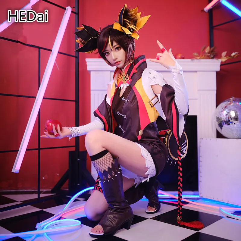 

Genshin Impact Xinyan Cosplay Costume Woman Christmas Outfits Gift Clothes