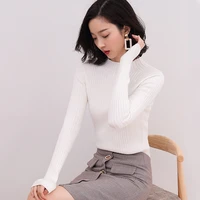 women clothing 2020 autumn new best selling high quality high neck stretch slim fit sweater outdoor leisure womens coat