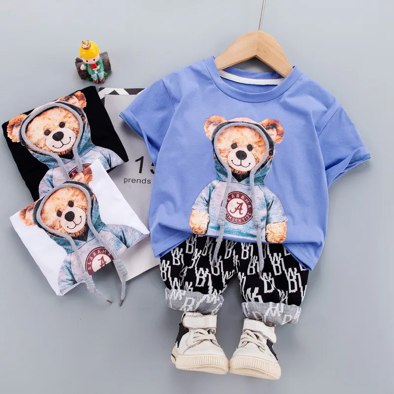 

0-5 Years Summer Boy Clothing Set 2021 New Casual Fashion Active Sport T-shirt+ Pant Kid Children Baby Toddler Boy Clothing