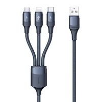 usams 3a 4 in 1 micro usb type c lighting phone cable for iphone 13 12 11 x xs 8 7 6 6s samsung huawei xiaomi data sync cables