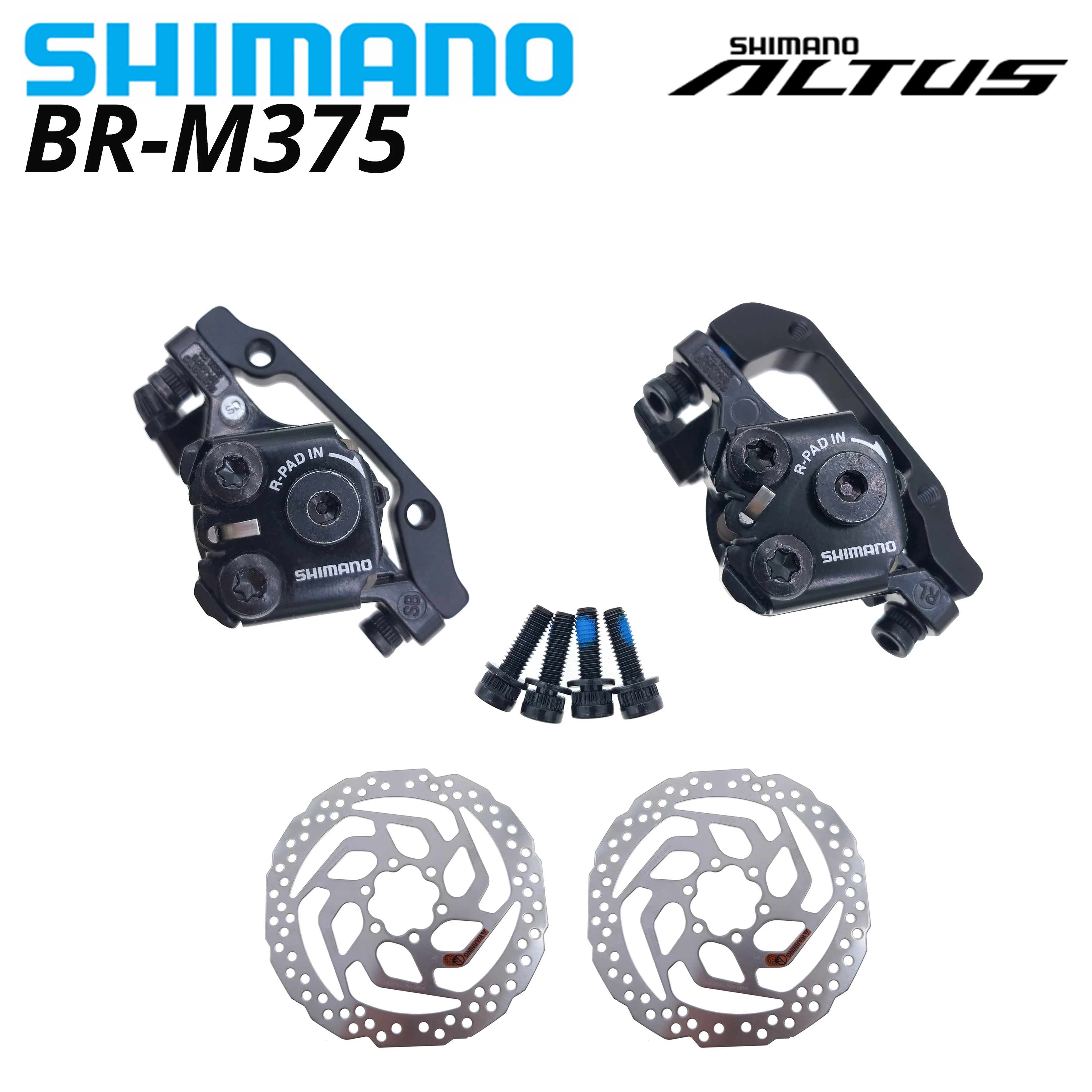 Shimano BR M375 механические дисковые Тормозные колодки для Acera Alivio Deore с смоляные