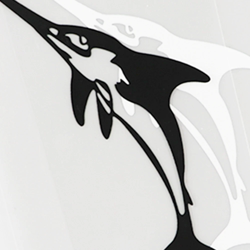 

YJZT 9.6CM15.1CM Personality Black/Silver Decal Swordfish Car Sticker Vinyl 18A-0173