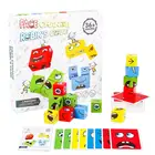 Игрушки Монтессори для детей, деревянные головоломки с геометрическим лицом и мышлением логики, строительный блок, развивающие игрушки