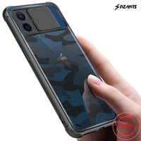 rzants for iphone 12 mini iphone 12 pro max case soft camouflage lens camera protect shockproof slim crystal clear cover
