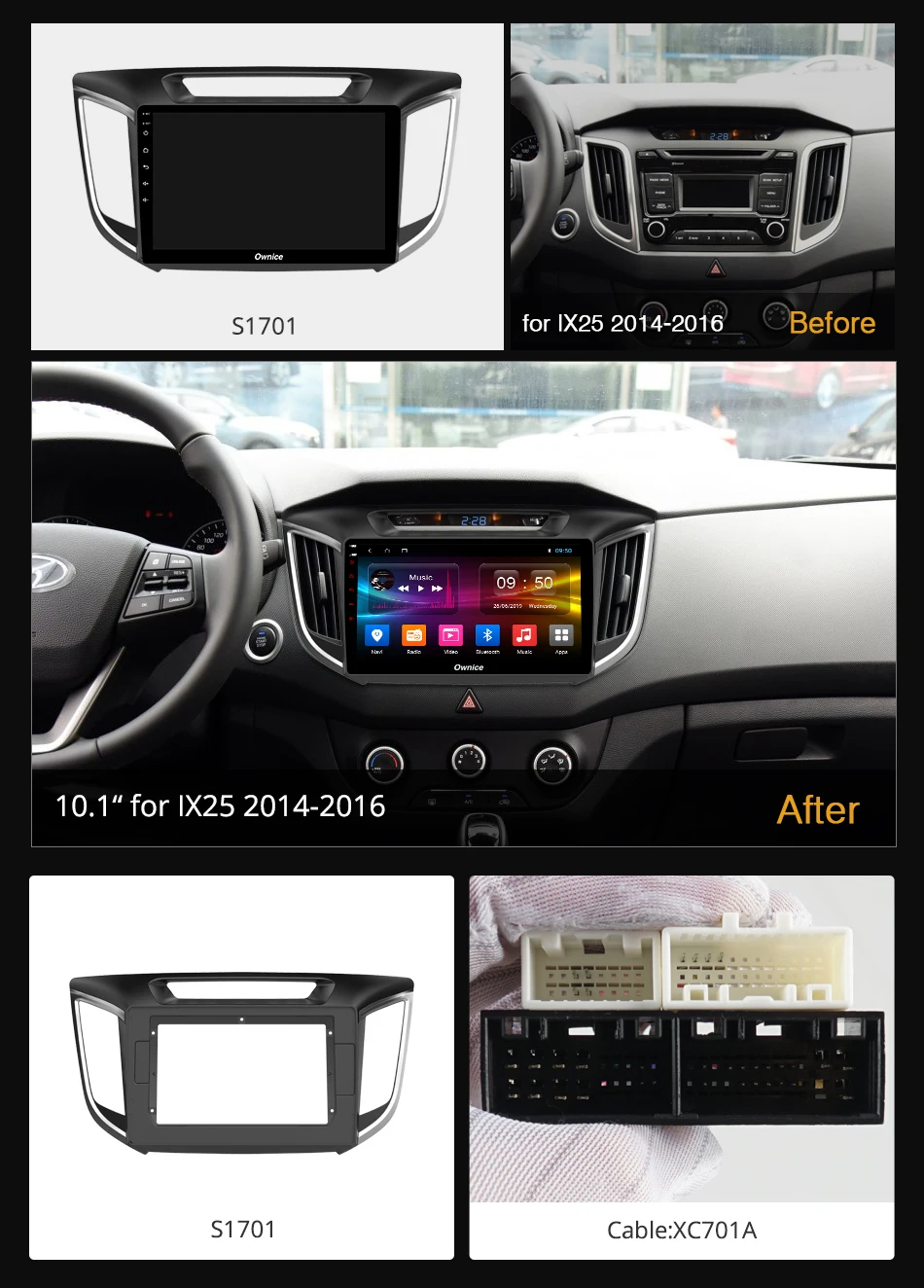 Ownice 9-дюймовый Android 9 0 2 DIN 360 панорамная Автомобильная магнитола DVD-плеер GPS Navi для
